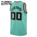 Maillot NBA Charlotte Hornets Personnalisable Jordan 2024-25 City Edition Teal Swingman - Enfant